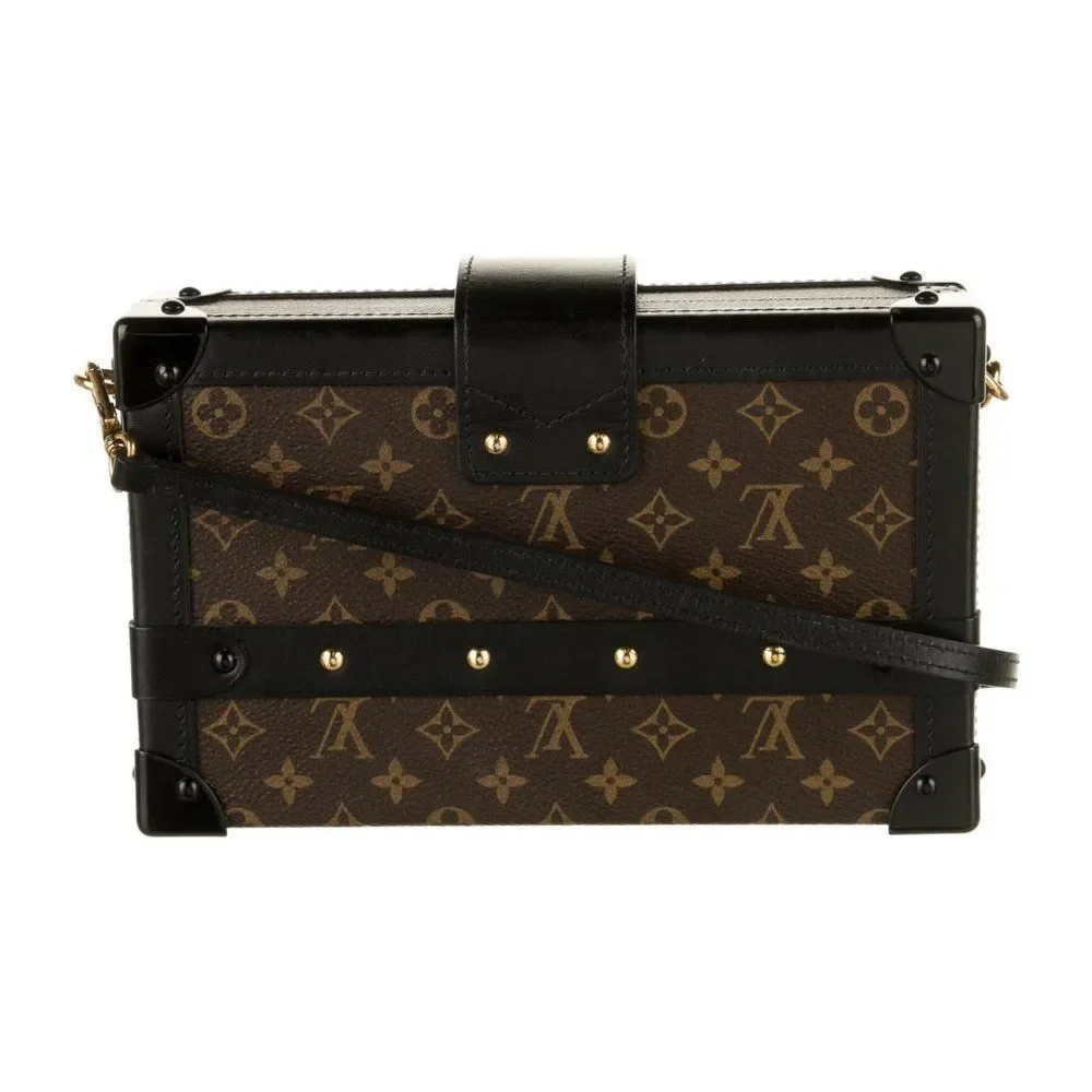 LOUIS VUITTON Monogram Petite Malle trunk crossbody shoulder bag red birds LV